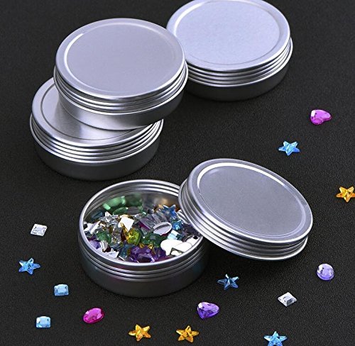 JM-capricorns 24 Pcs 30 ml Silver Small Aluminum Round Lip Balm Tin Storage Jar Containers with Screw Cap for Lip Balm, Cosmetic, Candles or Tea - Thumbnail 4