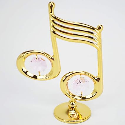 Amazon Co Jp 音符 スワロフスキークリスタル ピンク24k ゴールド 音楽 おしゃれ インテリア 輸入雑貨 ギフト ホーム キッチン