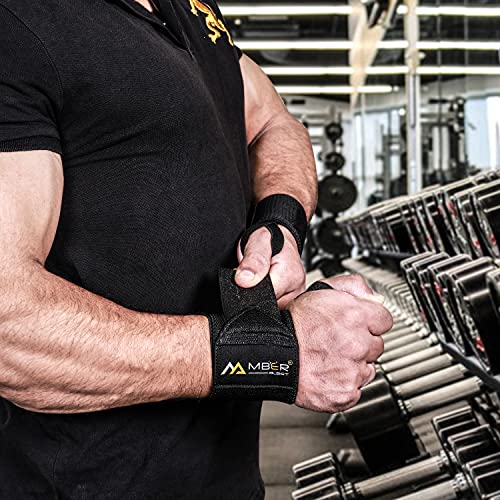 WEIGHTLIFTING WRIST WRAPS With 18" True Length With Thumb Loop