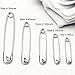 204 PCS Large Safety Pins Size 3, 1.8inch /45mm
