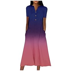 Short Sleeve Sundresses for Women Women's 2024