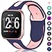 Maledan Sport Bands for Fitbit Versa Women Men, Small, Blue Pink