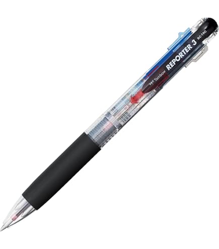 Amazon.com : Tombow Reporter 3-Color Ballpoint Pen, Smoke,Grey