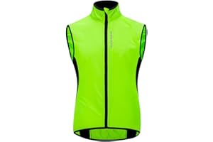 WOSAWE Cycling Vest Lightweight Windbreaker Reflective Gilet for Hiking Runing Fishing
