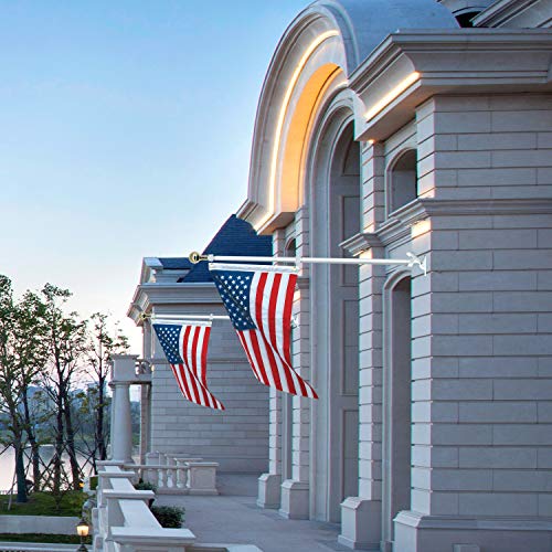 HOOSUN Flag Pole Holders Wall Mounting Bracket 2Position House Flag