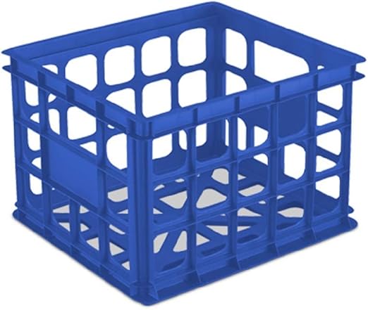Amazon Com Sterilite 16921c06 Storage Crate Blue