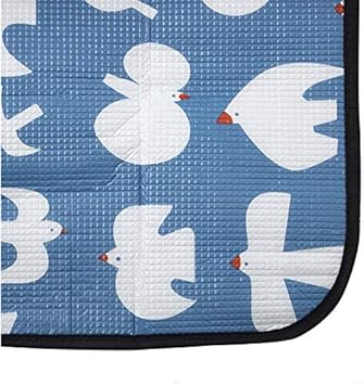 Amazon クッション レジャーシート ピクニックシート 厚手 L 鳥柄 60 6105 35 Blue オーブ レジャーシート