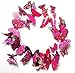 72 Pcs 3D Butterfly Stickers Home Decoration DIY Removable 3D Vivid Special Man-Made Lively Butterfly Art DIY Decor Wall Stickers for Wall Decor Kids Room Bedroom Living Room 6 Colors