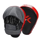 Xnature Essential Curved Boxing MMA Punching Mitts Boxing Pads Hook & Jab Pads MMA Target Focus Punching Mitts Thai Strike Kick Shield