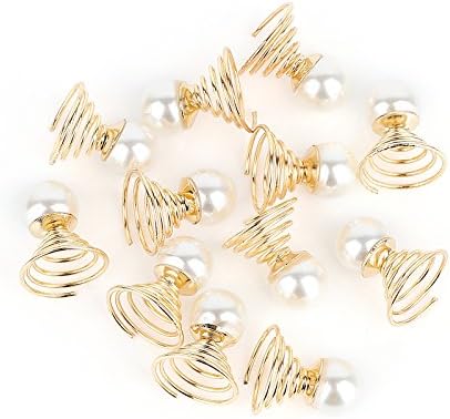 12Pcs Bridal Women Faux Pearl Swirl Twist Hairpin Screw Clamp Hair Clip Fashion Jewelry Doubtless Bay