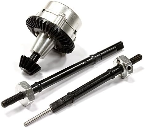 Integy RC Hobby C25542SILVER Complete Metal Rear Differential &amp; Axle Upgrade for Tamiya 1/14 Semi-Tractor