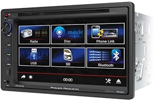 Power Acoustik PD‐651B 6.5" Double-DIN In-Dash LCD Touchscreen DVD Receiver (With Bluetooth)