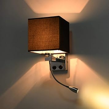 MJK Lámpara de pared, proyector de pared Lea paño creativo ...