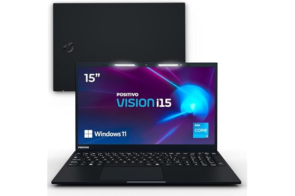 Notebook Positivo Vision i15 Lumina Bar i3-N300, 8GB 256GB SSD, Tela 15 polegadas Full HD Antirreflexo Windows 11 Home - Pret