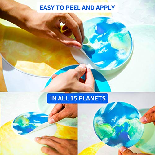 HORIECHALY Glow in The Dark Stars and Bright Solar System Wall