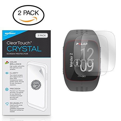 BoxWave Polar M430 Screen Protector, [ClearTouch Crystal (2-Pack)] HD Film Skin - Shields from Scratches Polar M430, M400