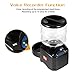 ICOCO 5.5L Automatic Pet Feeder with Voice Message Recording and LCD Screen Large Smart Dogs Cats Food Bowl Dispenser Black