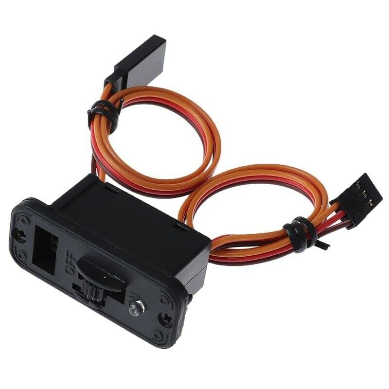 PA Products RC Heavy Duty On Off Receiver Switch with LED Extra Charge Port Futaba JR UK