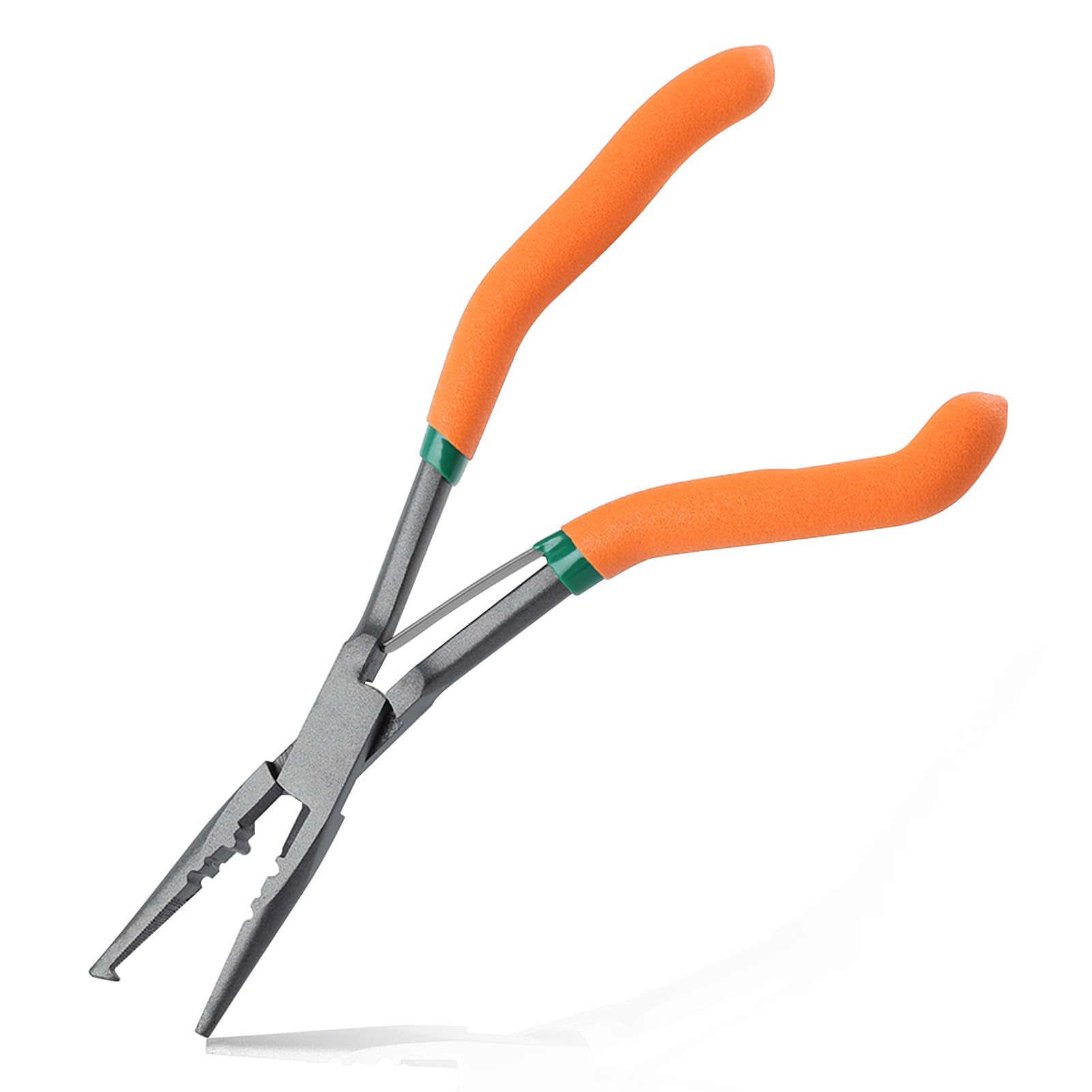 LEONTOOL 8 Inches Pistol Grip Split Ring Fishing Pliers Muti-Function Fishing Pliers with line Cutter Hook Removers Fishing Crimping Tool with Non-slip Handles Saltwater Resistant Fishing Gear