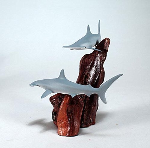 Hammerhead Shark Duo Sculpture New Direct by John Perry Statue Airbrushed - Thumbnail 2