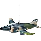 Sporty's Aviation Gifts F-4 Phantom II Christmas Ornament, 3.75" Wingspan with Silver Ribbon