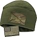 Olive Fleece Watchcap with Camo Velcro Loop