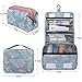 2 Pieces Toiletry Bag Multifunction Hanging Cosmetic Bag Portable Organizer Makeup Bags Pouch Large Capacity Waterproof Travel Bag for Women Girls Men,Blue Flamingo