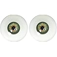 LIFANOU Half Round Eyeballs 33mm - 1 Pair Realistic Acrylic Fake Eyes for Halloween Props, Dolls Crafts, Cosplay and Party Decoration (Green)