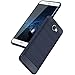 Huawei Ascend XT 2 Case, Huawei Elate 4G LTE Case, Dretal Carbon Fiber Shock Resistant Brusd Texture Soft TPU Phone case Anti-fingerprint Flexible Protective Cover For Huawei Ascend XT2 H1711 (Navy)