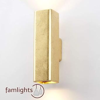 Famlights Blattgold Wandleuchte Thorsten Exclusive Designer