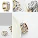 Yoursfs Triple Ring Set For Women 18K Tri Gold Plated Cocktail Rings Fashion Jewelry