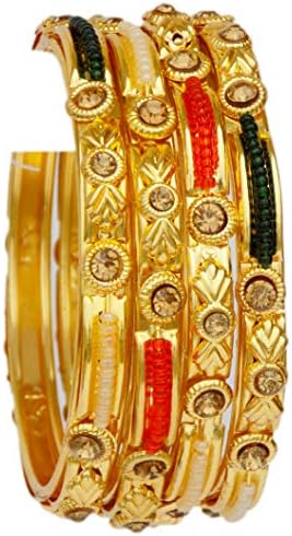 インディアン ボリウッド エスニック バングル ブレスレット ジュエリー マルチカラー レディース 4ピース 激安通販専門店 ブライダル