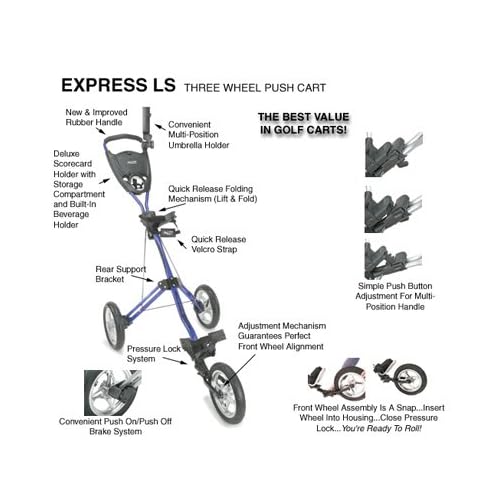 NEW 2008 Bag Boy Express 120 Push Golf Cart (Red) on PopScreen