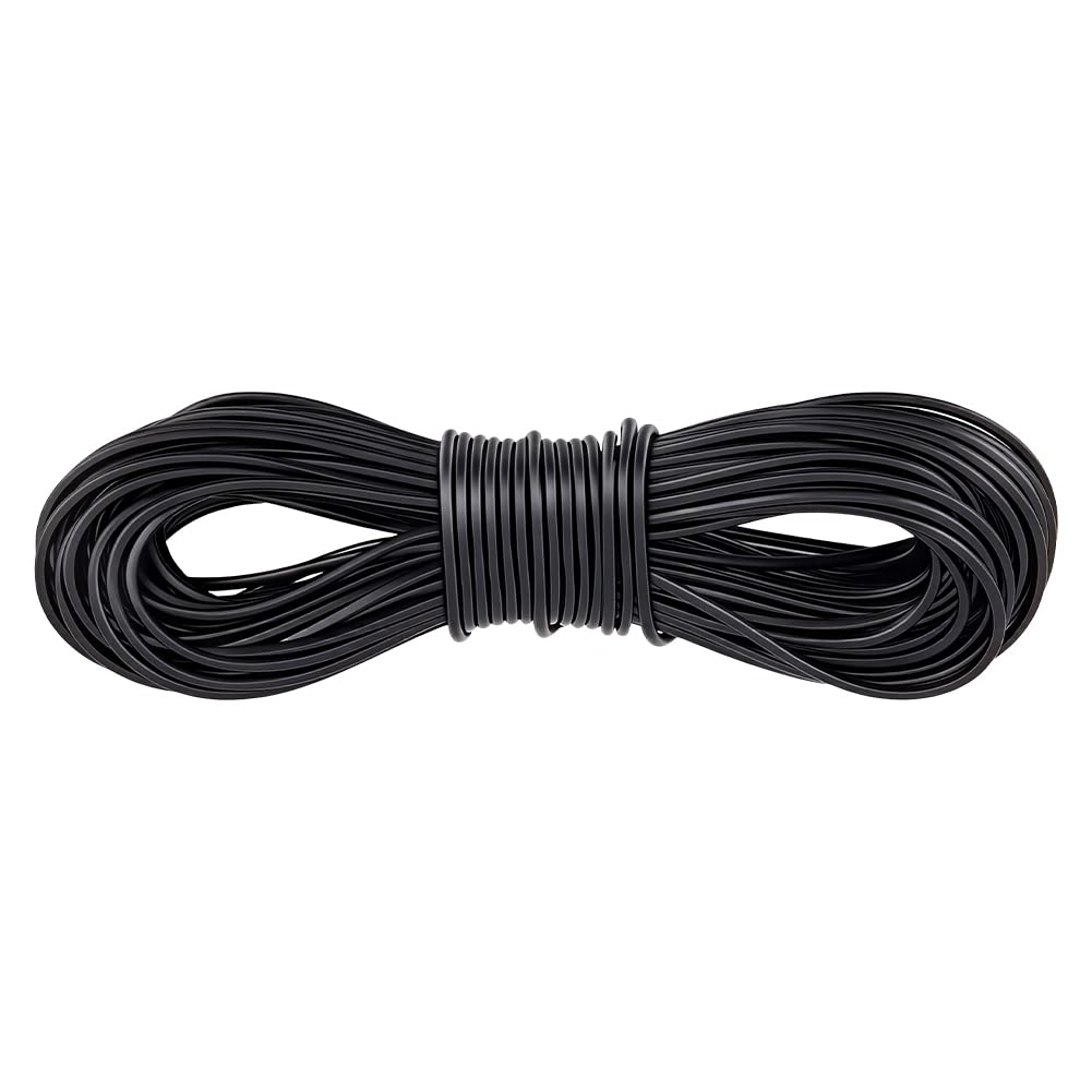 PH PandaHall 11 Yard Cowhide Leather Cord 1.5 Mm Black Leather Jewellery Cord Thin Leathers String Leathers Laces for DIY Craft Bracelet Necklace Jewellery Making Shoe Lace Hanging Ornaments