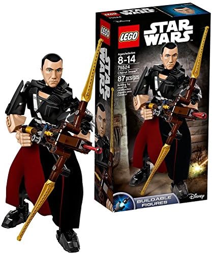 Lego Year 2017 Star Wars Rogue One Series Figure Set #75524 - CHIRRUT IMWE with Spring Loaded Bowcaster (Pieces: 87)