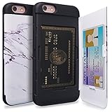TORU CX Pro iPhone 6S Wallet Case Pattern with Hidden ID Slot Credit Card Holder Hard Cover & Mirror for iPhone 6S / iPhone 6 - Marble Stone