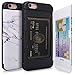 iPhone 6S Case, TORU [iPhone 6S Wallet Case Pattern Marble] Protective Slim Fit Dual Layer Hidden Credit Card Holder ID Slot Card Case with Mirror for iPhone 6S / iPhone 6 - Marble Stone