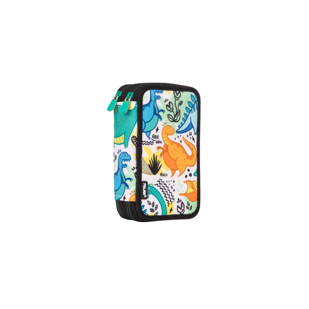 MILAN® 2 Tier Pencil Case with Special Dinos Series Contents