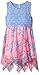 Rare Editions Big Girls' Lace To Chiffon Print Dress