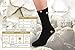 Air Wool Socks, 2 packs Merino Wool Organic Cotton Rich Mens Black Dress Socks ( Black M )