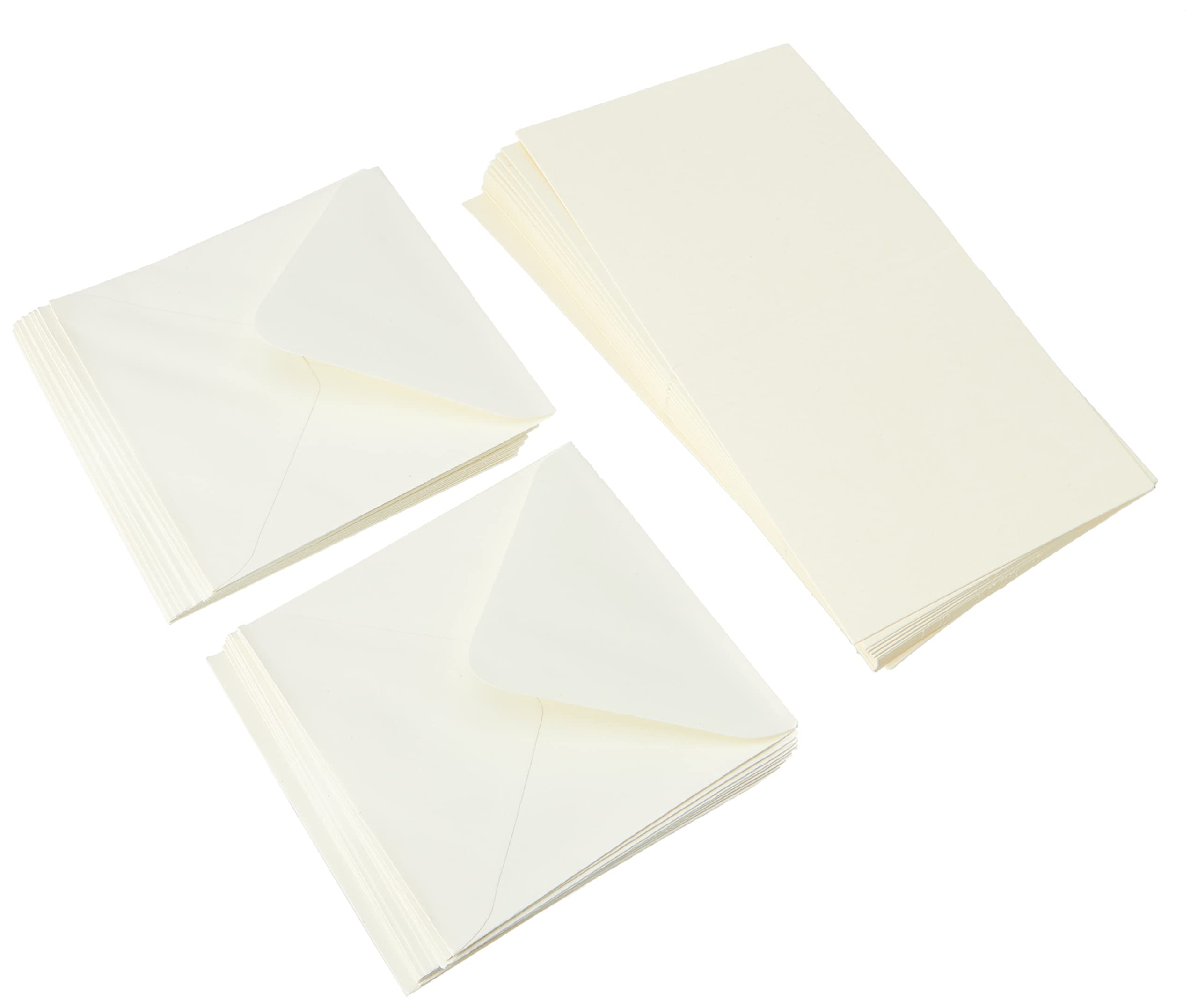 Docrafts Cards/Envelopes, 4 x 4-inch 300gsm-Cream (Pack of 25), Canvas, Cream, One Size