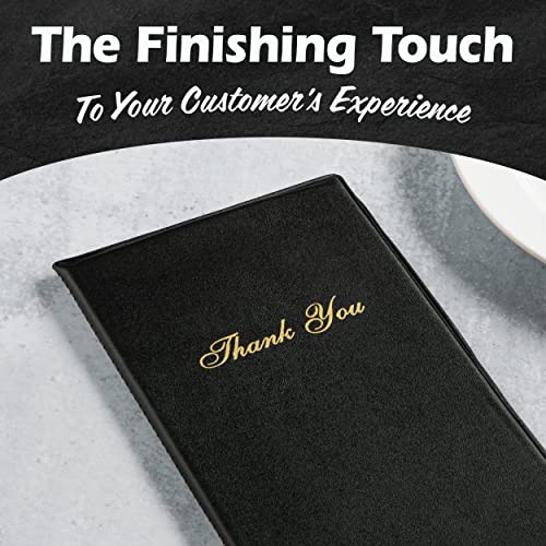 Restaurant Check Presenters Guest Check Card Holder with Gold Thank