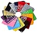 BSLINO Bandanas 24pcs 22 X 22 Inch 100% Cotton Novelty Double Sided Print Paisley Cowboy Bandana Party Favor Scarf Headband Handkerchiefs Two Dozen