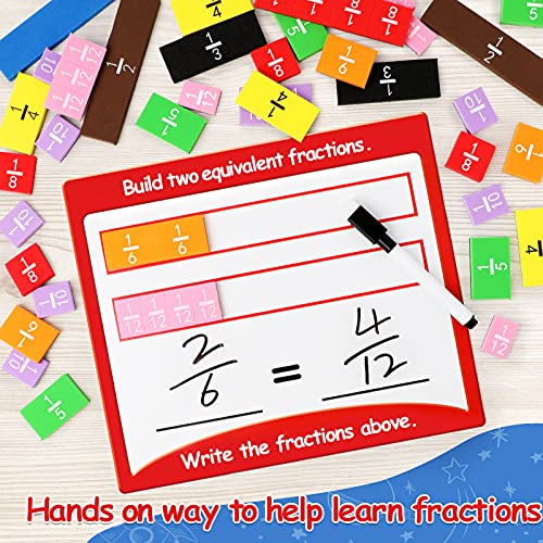 Torlam Fraction Tiles & Fraction Circles Activity Set Math