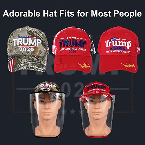 LEACOOLKEY 2PCS Trump 2020 Hat Keep America Great 2D/3D Embroidery Breathable Adjustable Baseball Cap