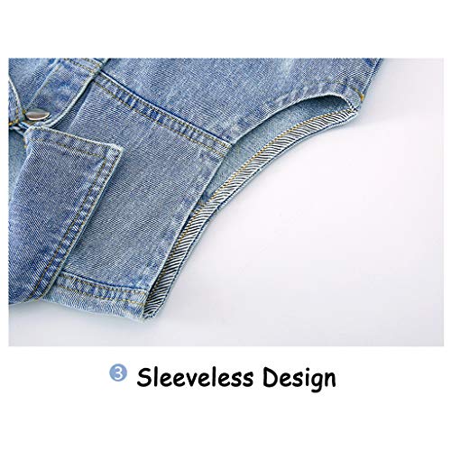 Baby Jongens Denim Jas Gilet Kids Hooded Mouwloze Jas Causaal Vest Meisjes Blauw Jeans Top Kleding Lente Herfst… - Afbeelding 6