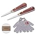 SPEENSUN Oyster Shucking Knife, Oyster Knife, Shucking Knife Not Easy to Break and Bend, More Secure with Oyster Shucking Knife and Gloves (2 Knife and 1 Glove L), Best Oyster Shucking Set