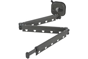 Domigard Wall Mounted Clothes Drying Rack with Suction Cup,Folding Laundry Hanger Dryer Rack, Space Saver 360° Retractable Collapsible Drying Racks for Laundry,Balcony, Mudroom, Bedroom