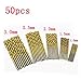 Dolland 50Pcs Titanium Coated HSS High Speed Steel Drill Bit Set Tool 1/1.5/2/2.5/3mm