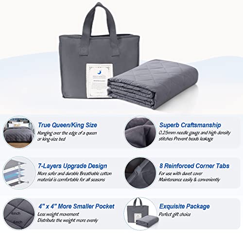 JOLLYVOGUE Weighted Blanket King Size 25 lbs80''x87'' Best Weighted